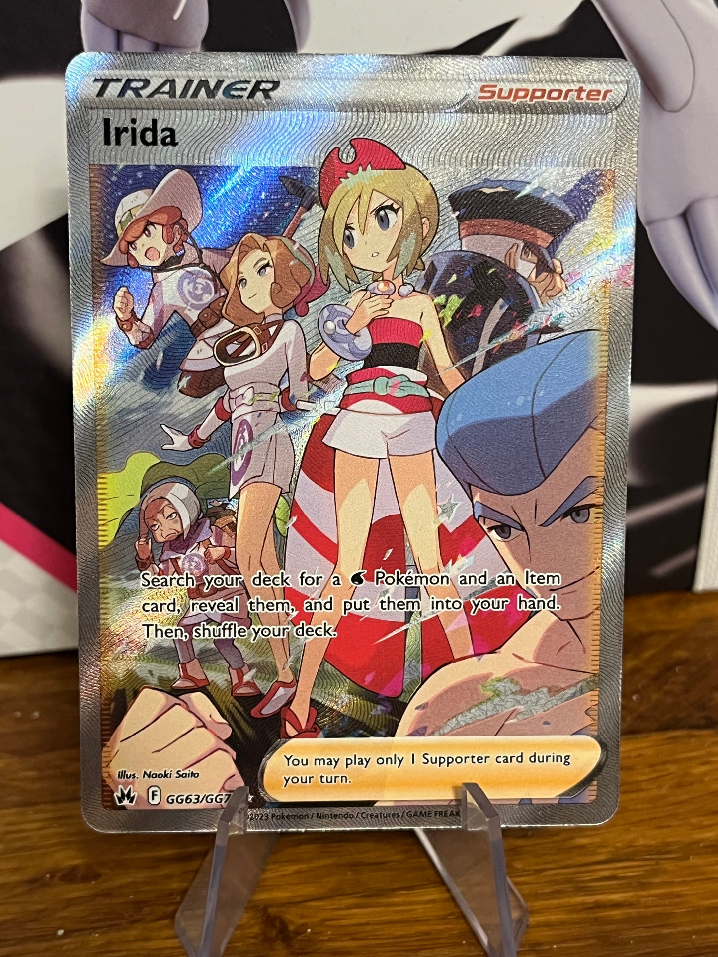 Irida GG63/GG70 Crown Zenith NM Single Pokémon Card