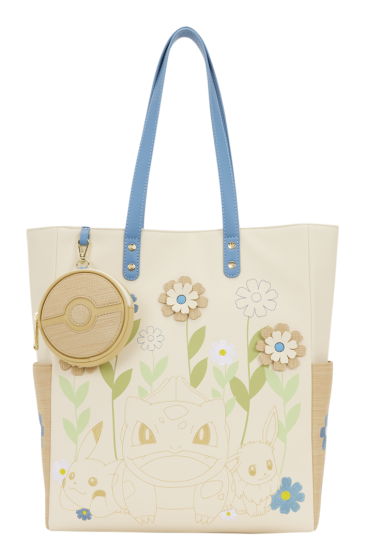 Pokemon Floral Tote Bag with Coin Bag