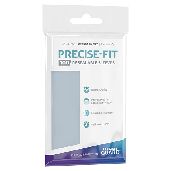 Ultimate Guard Sleeves Standard Size - Precise-Fit Transparent (100)