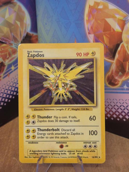 Zapdos Holo 16/102 Base Set Single Pokémon Card