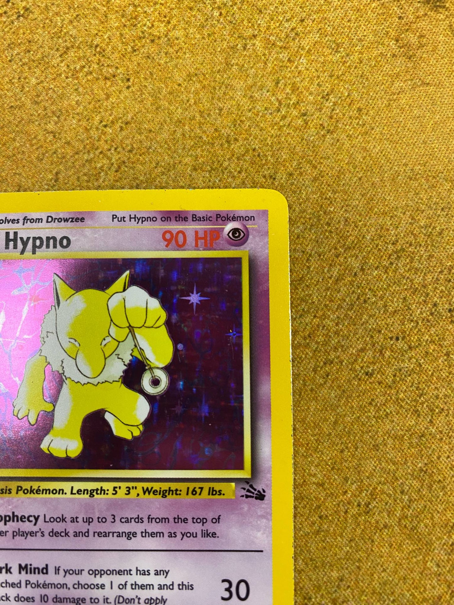 Hypno Holo 8/62 Fossil Single Pokémon Card