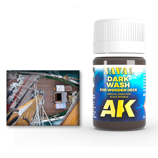 AK Weathering Paints - Dark Wash For Wood Deck
