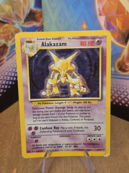 Alakazam Holo 1/102 Base Set Single Pokémon Card