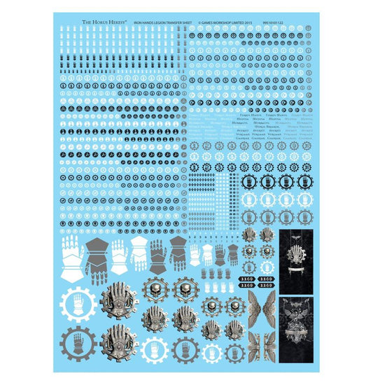 Iron Hands Transfer Sheet