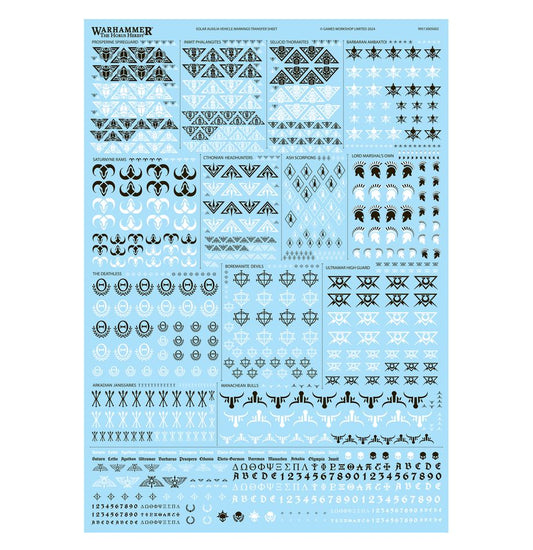 Solar Auxilia Vehicle Markings Transfer Sheet