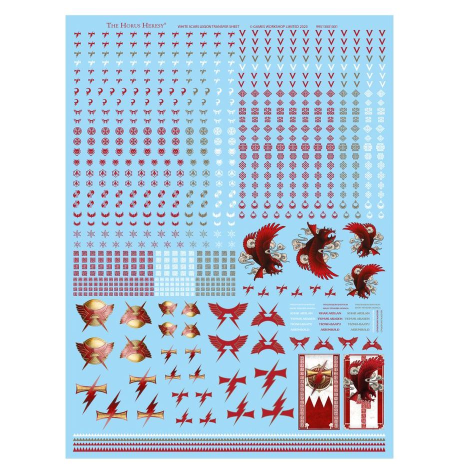 White Scars Transfer Sheet