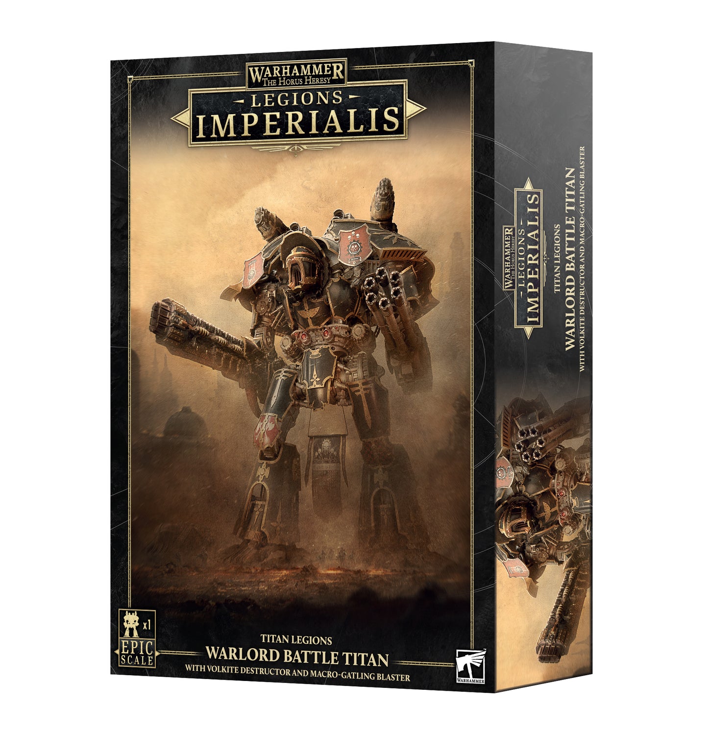 Legions Imperialis: Warlord Titan With Volkite Destructor and Macro-Gatling Blaster