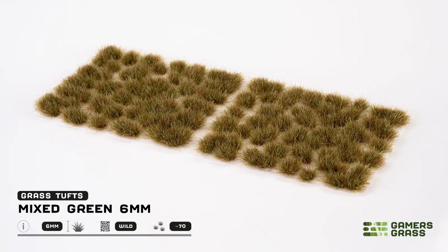 Mixed Green Tufts 6mm - Wild