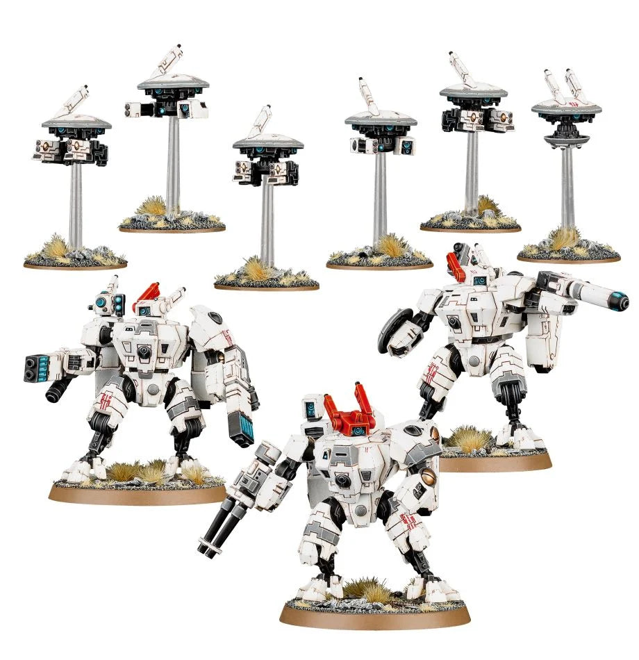 T'au XV8 Crisis Battlesuit Team