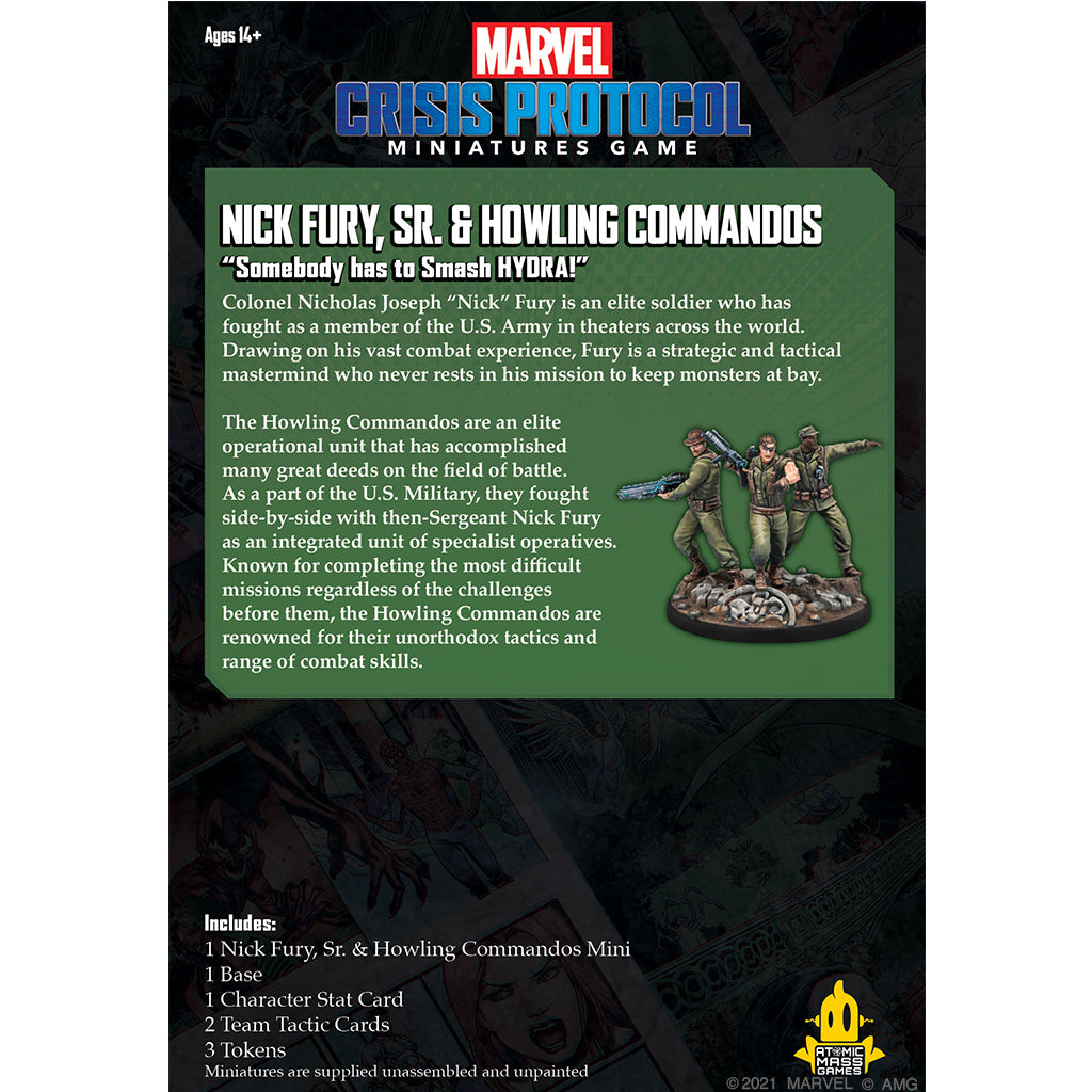Nick Fury Sr and Howling Commandos: Marvel Crisis Protocol