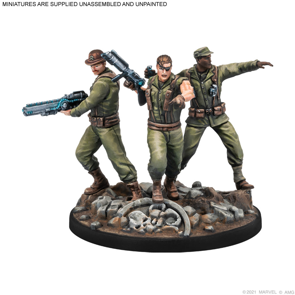 Nick Fury Sr and Howling Commandos: Marvel Crisis Protocol